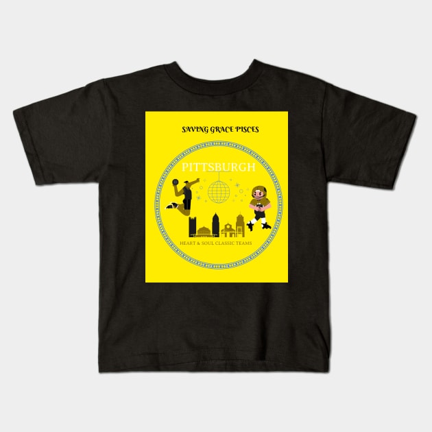 Pittsburgh Classic Teams Kids T-Shirt by Pod11 Prints